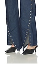 view 6 of 6 Buttoned Wide Leg in Dark Blue Denim