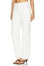 view 3 of 6 Loose Fit Laced Jeans in Raw White Denim