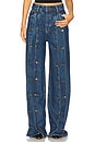 view 1 of 7 Dixie Button Jean in Medium Blue Denim