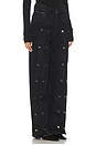 view 2 of 6 Dixie Button Wide Leg in Black Denim
