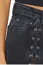 view 6 of 6 Laced Wide Leg in Black Washed
