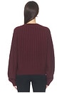 view 4 of 5 Cable Crewneck Sweater in Decadent Chocolate