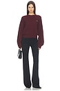view 5 of 5 Cable Crewneck Sweater in Decadent Chocolate