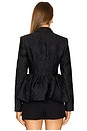 view 3 of 5 Jacquard Draped Blazer in Black