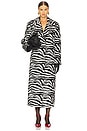view 1 of 3 Fluffy Clasp Coat in Zebra