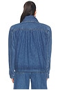 view 4 of 5 CHAQUETA DENIM GATHERED DENIM JACKET in Medium Blue Denim