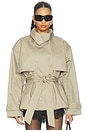 view 1 of 5 Short Trench Coat in Aluminum