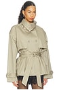 view 3 of 5 Short Trench Coat in Aluminum