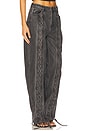 view 2 of 6 Denim Laced Leg Pant in Black