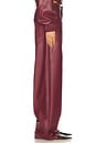 view 3 of 6 PANTALÓN DE CINTURA MEDIA CON RIBETE in Zinfandel
