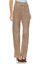view 2 of 6 Straight Suede Pants in Morel