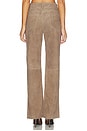 view 4 of 6 Straight Suede Pants in Morel