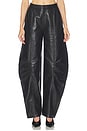 view 1 of 6 Leather Cargo Pants in Black