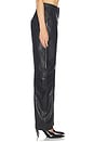 view 3 of 6 Leather Cargo Pants in Black