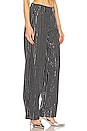 view 2 of 5 Sequin Twill Wide Leg Pant in Black