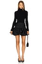 view 5 of 6 Jacquard Mini Skirt in Black