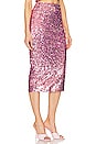 view 2 of 5 Sequin Pencil Skirt in Fuchsia Pink
