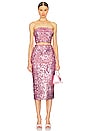 view 4 of 5 Sequin Pencil Skirt in Fuchsia Pink