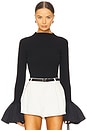 view 1 of 4 Knit High Neck Top in Black