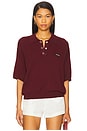 view 1 of 5 SLINKY 니트 폴로 in Zinfandel
