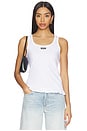 view 1 of 5 Ruffle Hem Tank Top in Bright White