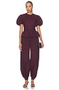 view 4 of 4 TOP PUFF SLEEVE TOP in Zinfandel