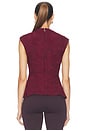 view 3 of 5 TOP MAILLE FILET FLOWER MESH TOP in Decadent Chocolate