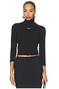 view 1 of 5 Jersey 3/4 Turtleneck in Black
