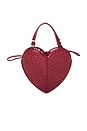 view 4 of 5 BOLSO DE CORAZÓN PATENT CROCO HEART BAG in Windsor Wine