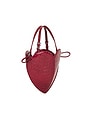 view 5 of 5 BOLSO DE CORAZÓN PATENT CROCO HEART BAG in Windsor Wine