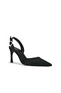 view 2 of 5 TACÓN SLINGBACK HIGH HEEL SATIN  in Black