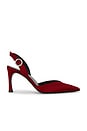 view 1 of 5 TACÓN SLINGBACK HIGH HEEL SATIN  in Windsor Wine