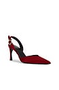 view 2 of 5 TACÓN SLINGBACK HIGH HEEL SATIN  in Windsor Wine