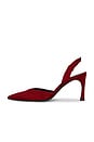 view 5 of 5 TACÓN SLINGBACK HIGH HEEL SATIN  in Windsor Wine