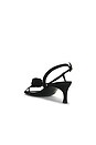 view 3 of 5 SANDALIA MID HEEL KNOT SATIN STRAPPY  in Black