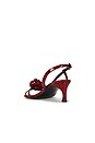 view 3 of 5 SANDALES MID HEEL KNOT PATENT CROC STRAPPY  in Windsor Wine