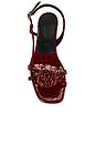 view 4 of 5 SANDALES MID HEEL KNOT PATENT CROC STRAPPY  in Windsor Wine