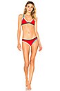 view 4 of 4 Jett Bikini Top in Red & Evening Blue