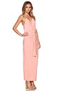 view 2 of 3 T-Bags Domino Tie Front Maxi Dress in Blush