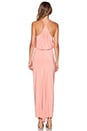 view 3 of 3 T-Bags Domino Tie Front Maxi Dress in Blush