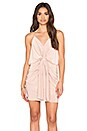 view 1 of 4 Domino Tie Front Micro Mini Dress in Rose Smoke