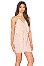view 2 of 4 Domino Tie Front Micro Mini Dress in Rose Smoke