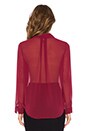 view 3 of 3 Cross Front Blouse in Wine