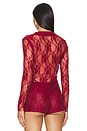 view 3 of 4 CHEMISE PALOMA in Wine Red