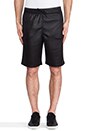 view 1 of 5 Shiny Double Face Knit Shorts in Black