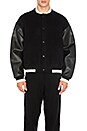 view 2 of 5 Varsity Jacket With Leather Combo in Black