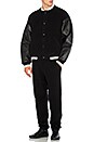 view 5 of 5 Varsity Jacket With Leather Combo in Black