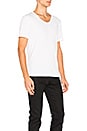 view 2 of 4 Classic Low Neck Tee in White