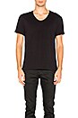 view 1 of 4 T-SHIRT ENCOLURE DÉGAGÉE COTON PIMA in Black
