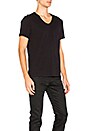 view 2 of 4 T-SHIRT ENCOLURE DÉGAGÉE COTON PIMA in Black